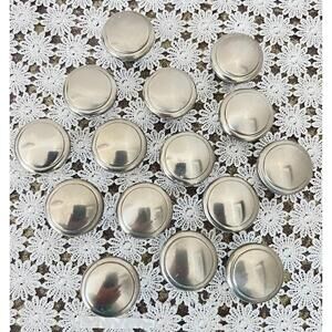 Doorknobs Chrome Round Flat Faced 1.25-inch diameter 1-inch height, 15 knobs